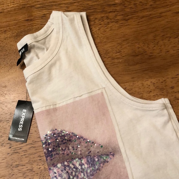 Express cream tank top size XS NWT - Picture 5 of 5